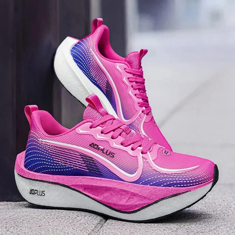 Men Marathon Running Shoes Sports Walking CarbonPlate Breathable Lightweight Comfortable Women Athletic Casual Sneakers Outdoor — image 4