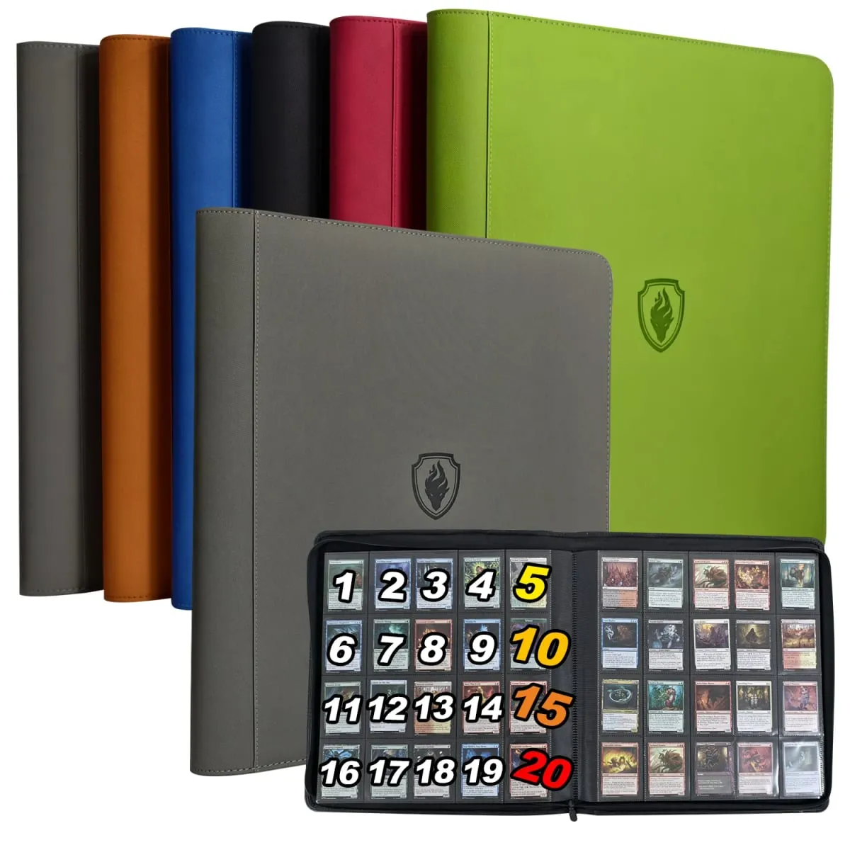 1280+ Cards 20 Pocket Card Binder Collector Card Album - Pages Compatible for Game Cards Sports Cards and Other Cards — image 1