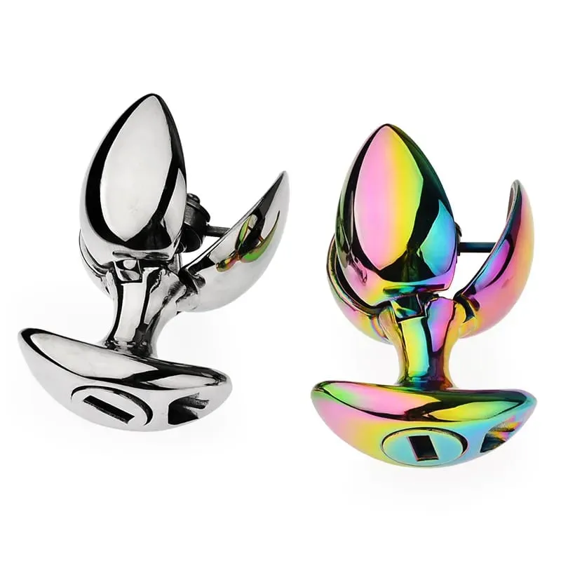 Metal Anal Plug Colorful Vestibular Gay Masturbation Plugs G-spot Stimulation Cunnilingus Spreading Can Be Opened Sex Toys 18+ — image 1