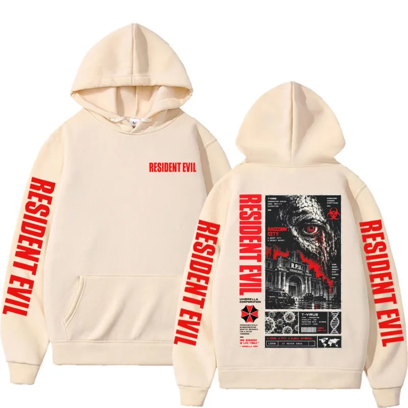 Resident Evil T-Virus Horror Gaming Hoodies Men's Clothing Fashion High Street Sweatshirts Casual Fleece Long Sleeve Pullovers — image 7