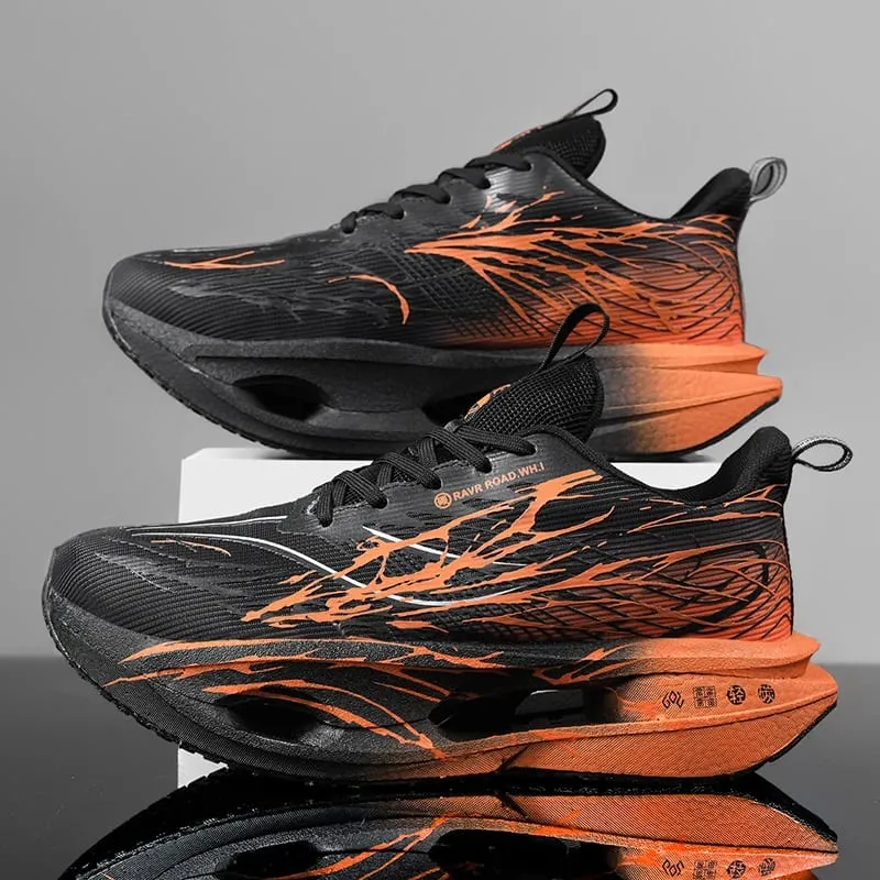 Men Women Ultra Light Carbon Plate Running Shoes Breathable Mesh Upper Soft Midsole Rubber Outsole for Running Training Sneakers — image 8
