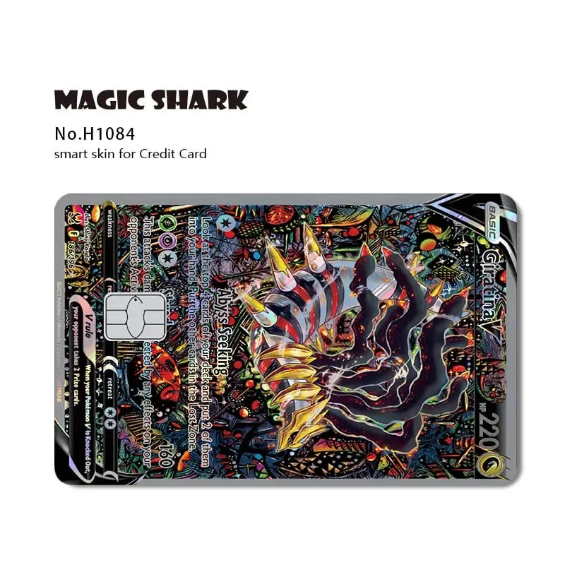 Magic Shark Mew Charizard EX Eevee Gengar Pikachu TCG Card Holographic Laser Skin Film Sticker for Bank Credit Card — image 22