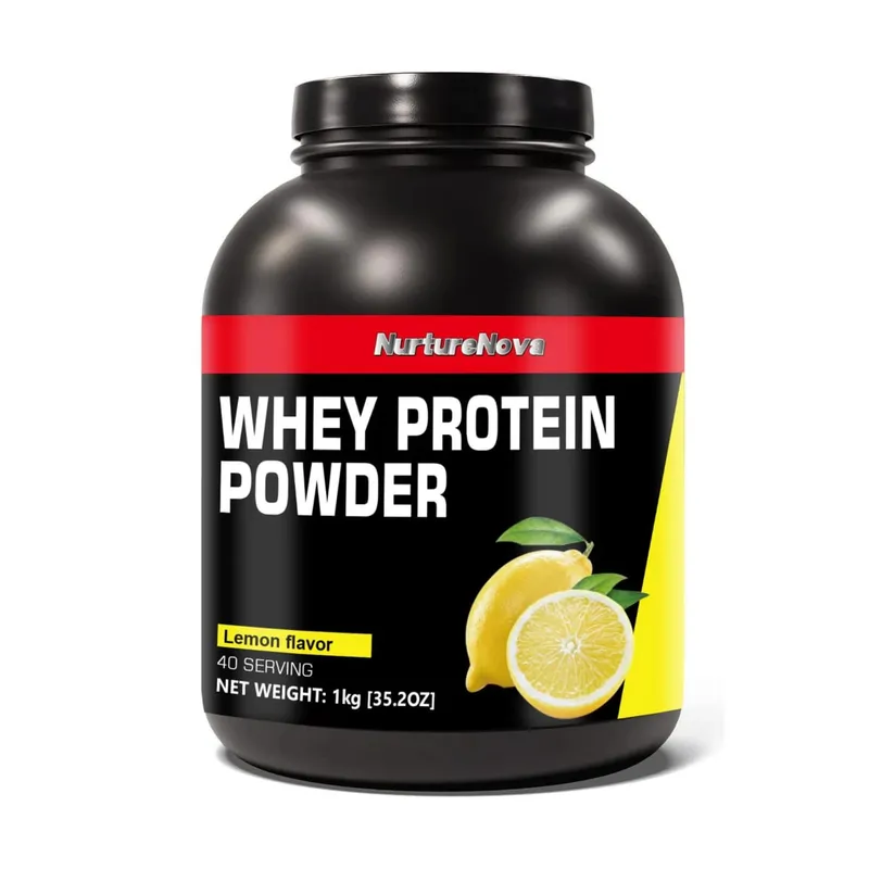 NurtureNova Bubuk Protein Whey 40 Porsi Campuran Minuman Protein untuk Dewasa Cokelat Matcha Rasa Stroberi Nutrisi Harian