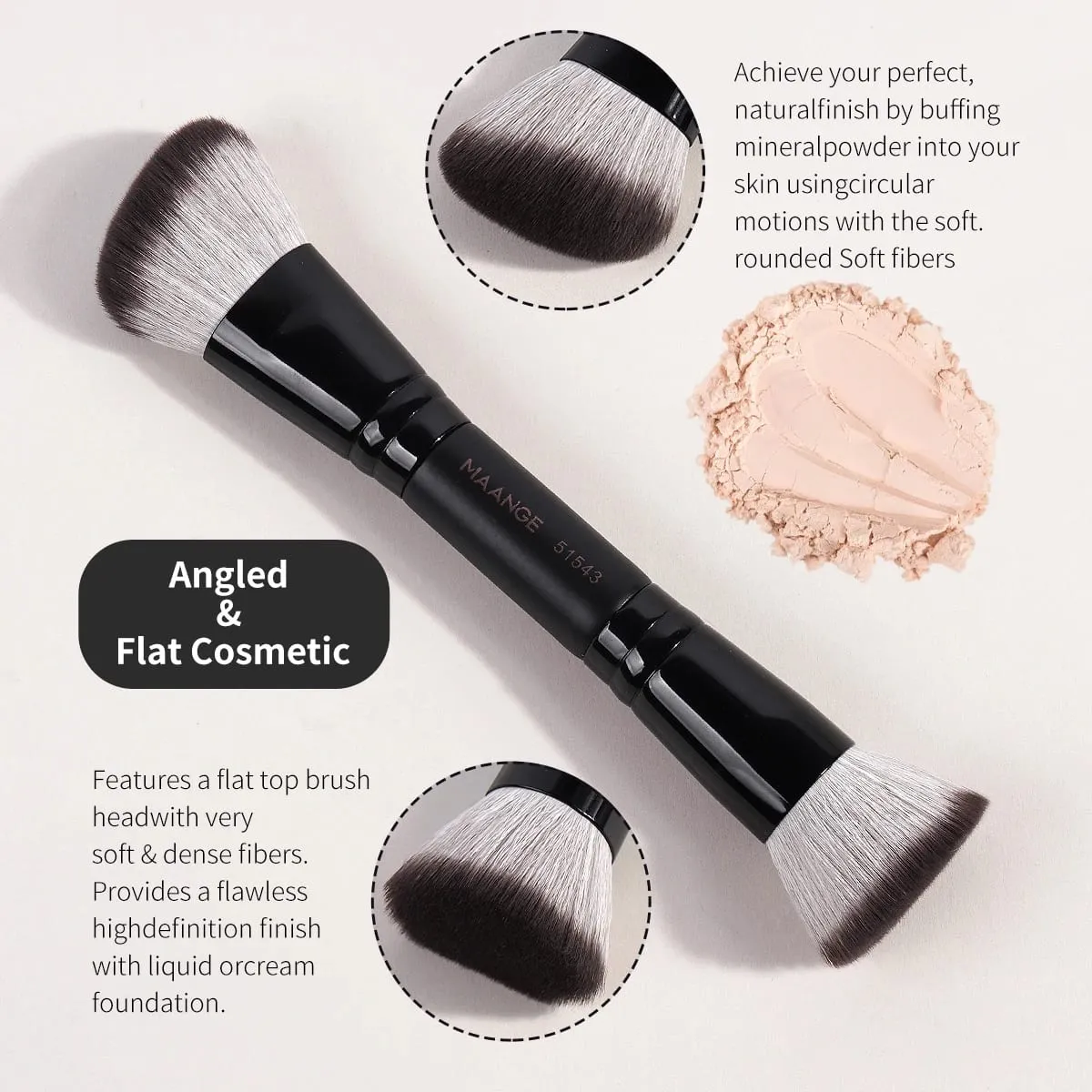 4 Stuks Dual-Ended Make-Up Kwasten Set Met Doos Foundations Poeder Verbergen Blush Voor Oogschaduw Basic Brush Beginner Reizen