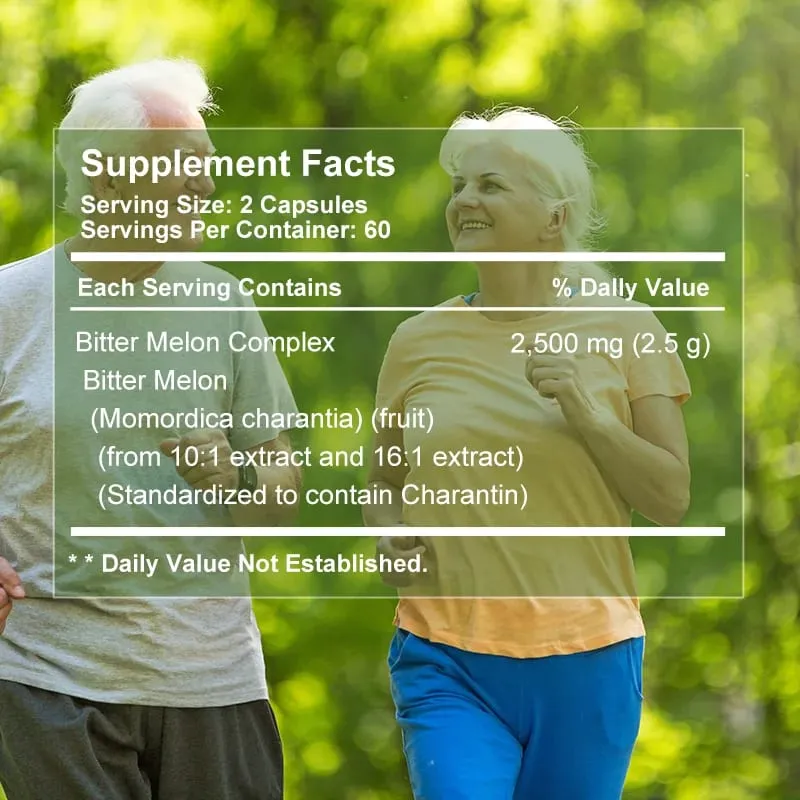 Bitter Melon Extract Capsule - Reduce Blood Sugar - Immune System Health - Cardiovascular & Gastrointestinal Support