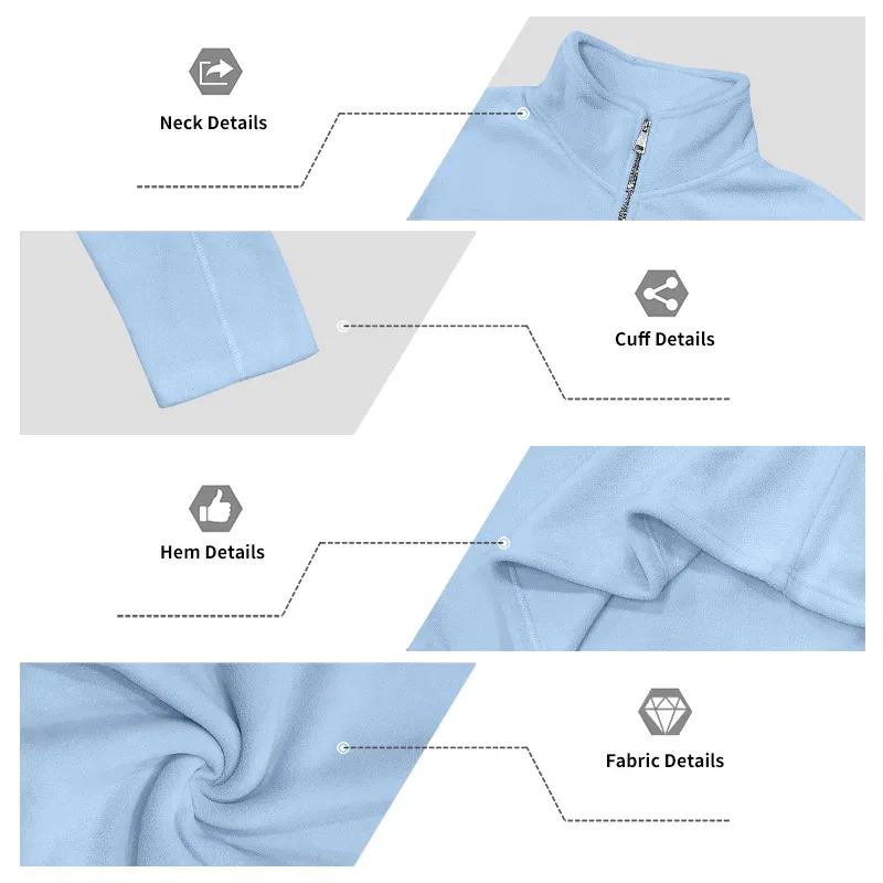 Men's Quarter Zip Polar Fleece Pullover Stand Collar Long Sleeve Casual Warm Sweatshirt For Autumn Winter Daily Commute Wear — image 6