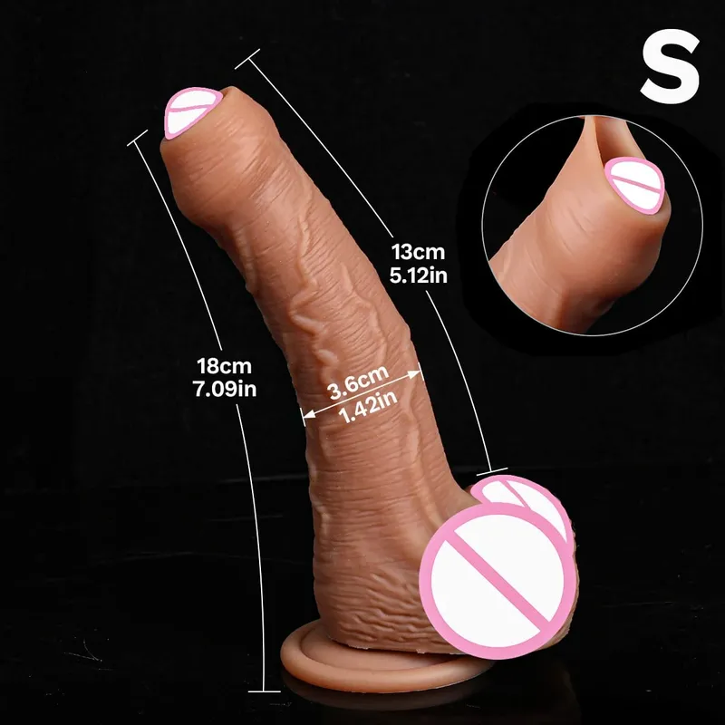 Levné Soft Cock Realistický popruh Velký Dildo Pocit kůže Malý Penis Dvojitá silikonová přísavka Dick Gay Anální sexuální hračky Muži Ženy