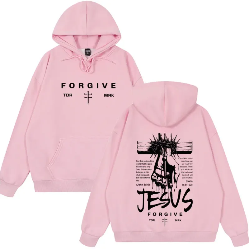 Jesus Forgive Fashion Graphic Hoodie Men Women Vintage Clothing Pullover Winter Long Sleeves Loose Casual Oversized Sweatshirts — image 11