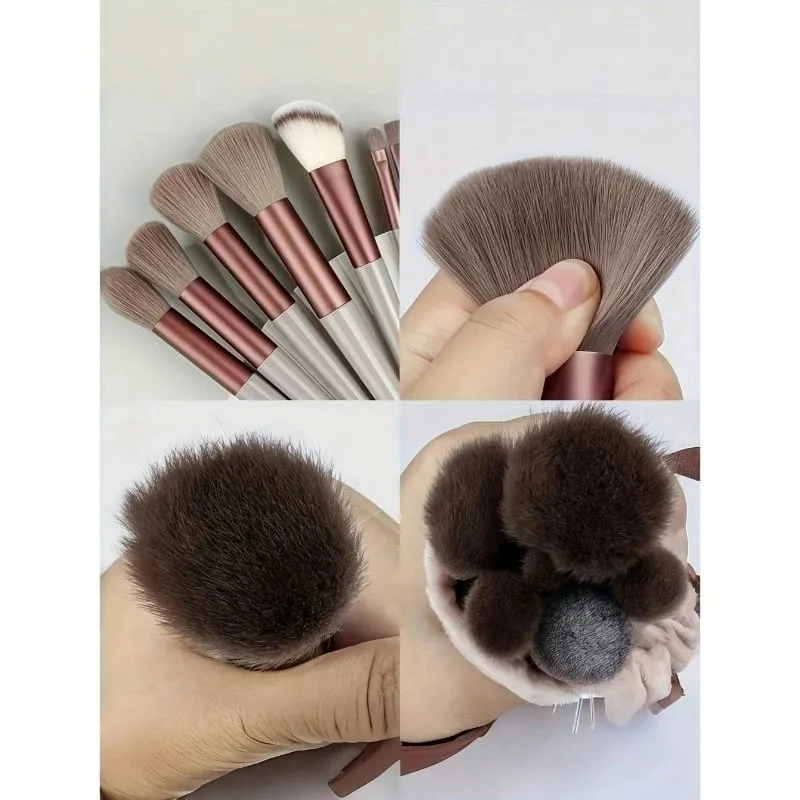 13 Piece Cosmetic Brush Set A Full Set Of Soft Brushes Suitable For Eye Shadow Foundation Make-Up BB Cream And Concealer — image 5