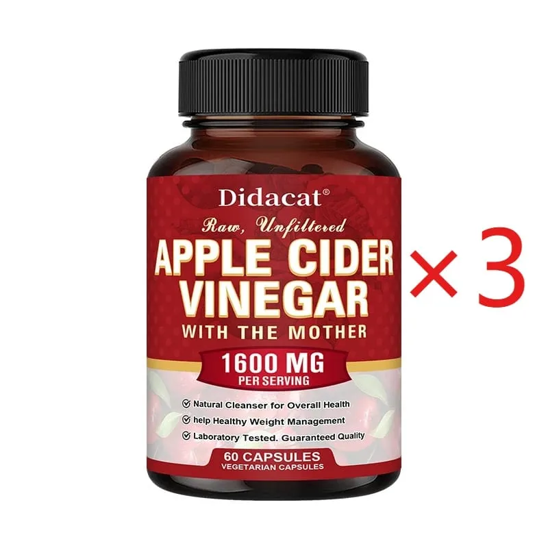 Apple Cider Vinegar Capsules Detoxify Relieve Bloating and Constipation Help Weight Management Promote Digestive Health