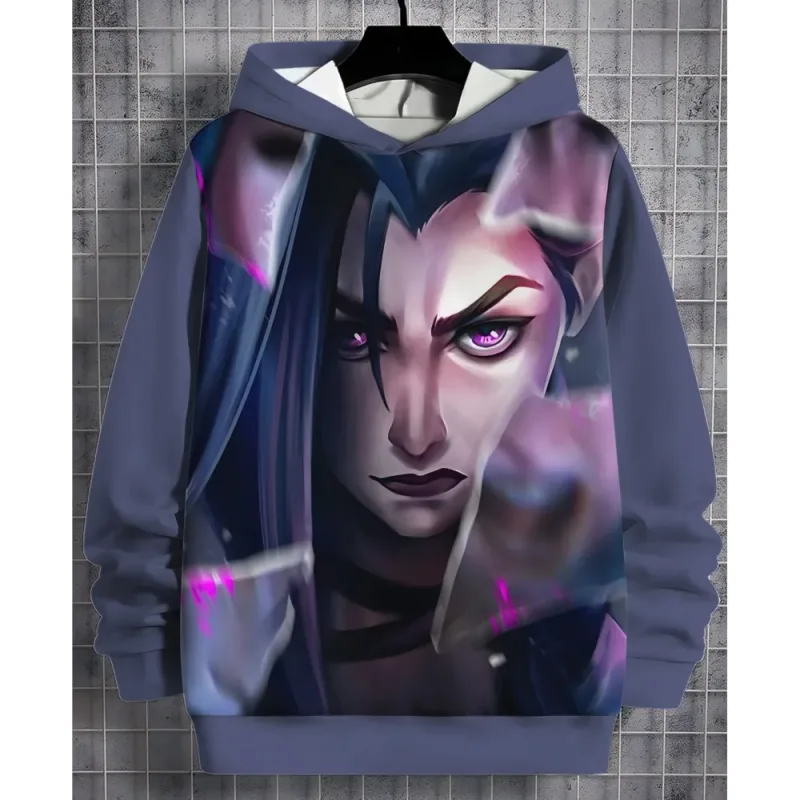 2026 Arcane Jinx Anime 3D Print All Seasons Children Casual Sweatshirt Cool Pullover Tops Unisex Clothes Boy Hoodies Clothes — image 15