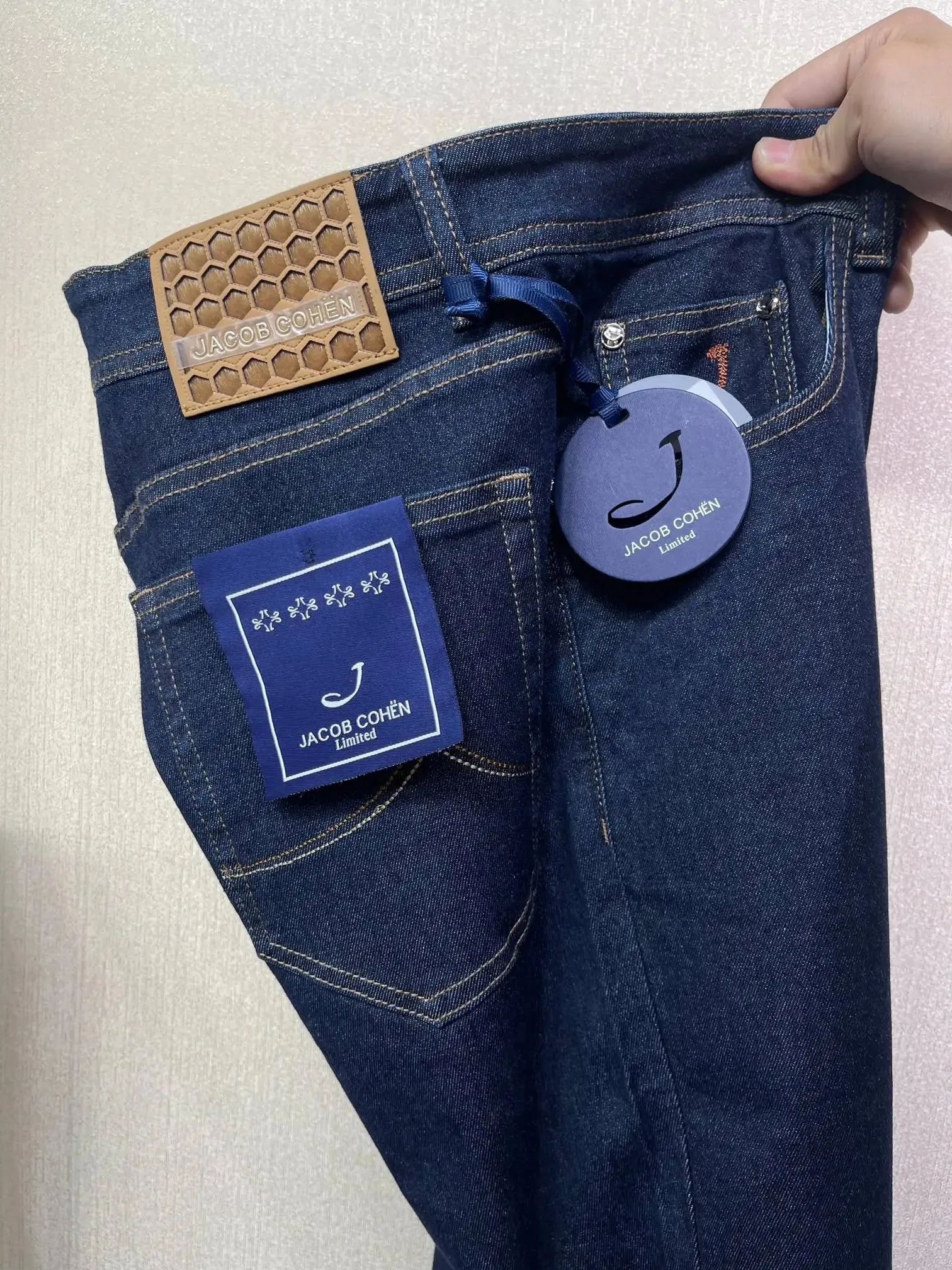 Jeans Thick Cotton Men 2025 Autumn Winter new casual warm Blue embroidery comfortable straight Big size 30-40 Pants — image 5