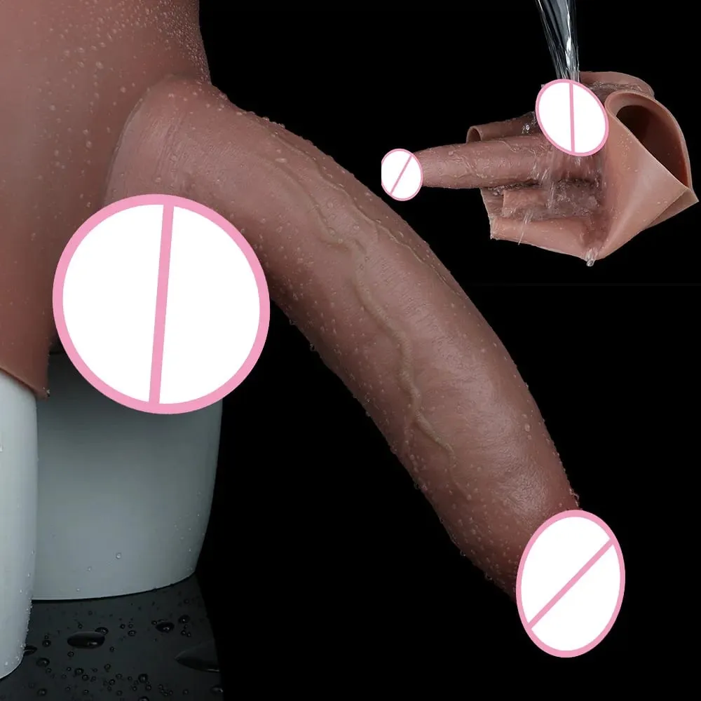 High Waist Strap-On Penis Sleeve насадка на член Skin Touch Hollow Penis Cover Silicone Wearable Extension Sex Toys For Men — image 4