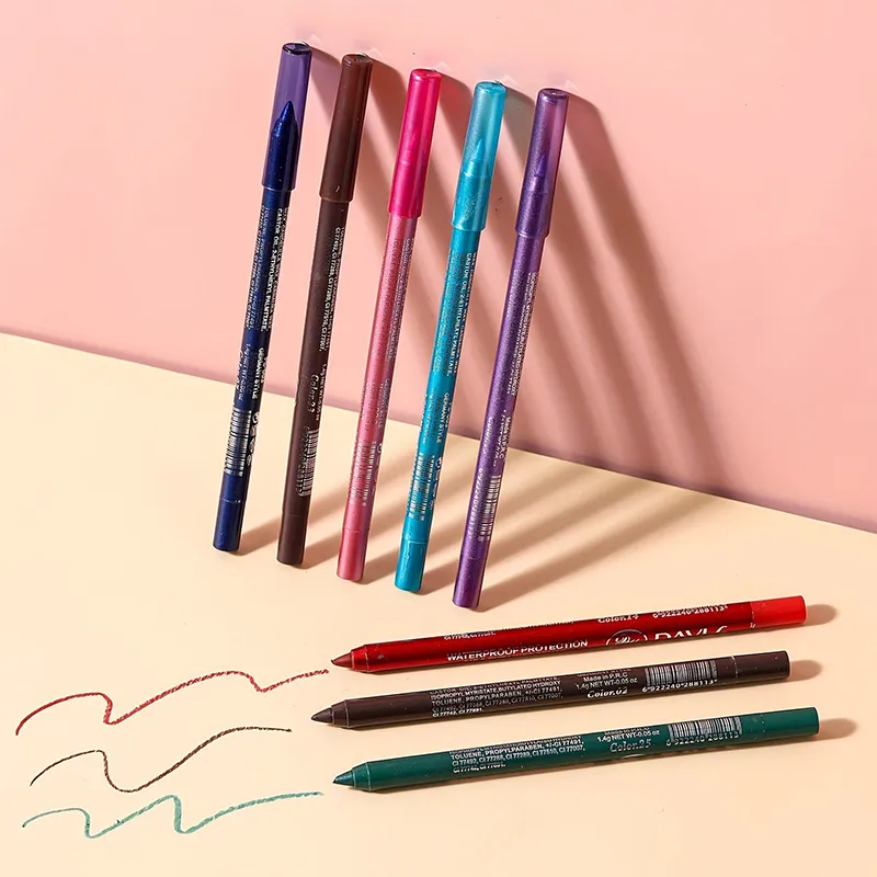 17 Colors Pearlescent Eyeliner Pencil Waterproof Long-lasting Colorful Matte Smooth High Pigment Eye Liner Shadow Pen Eye Makeup