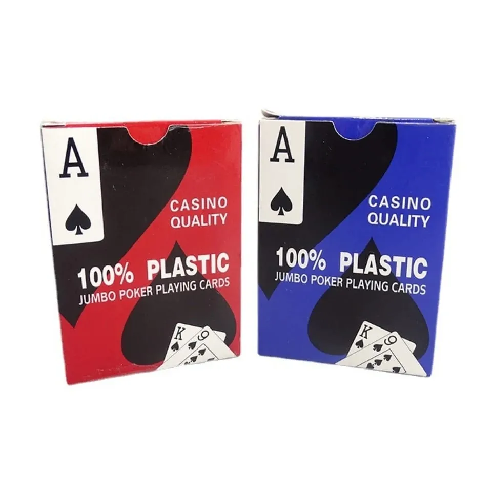 PVC Waterproof Playing Cards Big Character Plastic Poker Card Games Washable Flexible Play Card for Family Party Entertainment — image 2