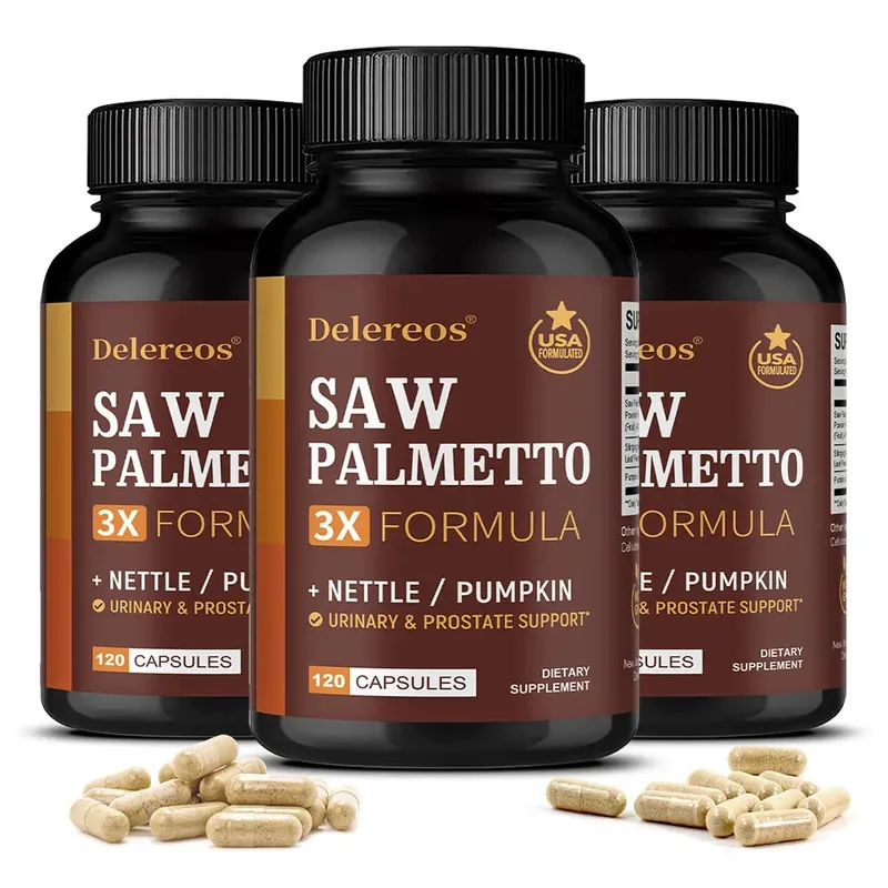 Saw Palmetto Prostate Health Supplement To Promote Urinary Tract Function - 500mg Per Serving DHT Blocker Hair Vitamin Vegan — image 8