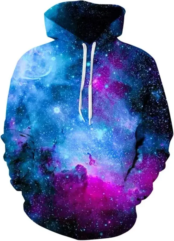 Sweat à capuche graphique pour hommes, sweat à capuche imprimé nouveauté unisexe, sweat-shirt à motif 3D avec poche, sweat à capuche graphique chaud à manches longues Me — image 5