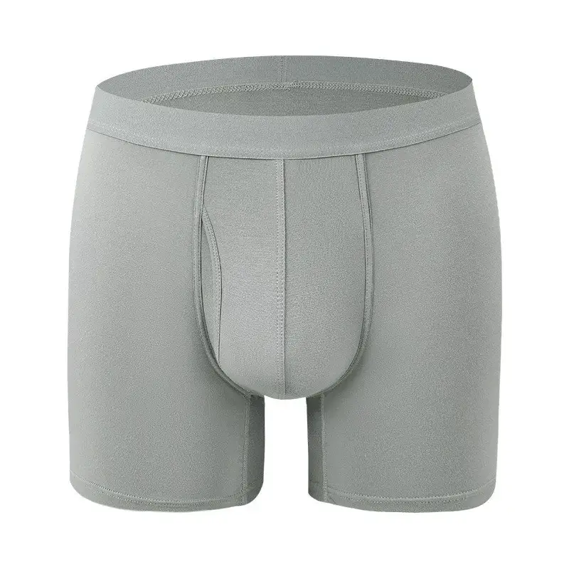 Big Pouch Men Bamboo Fiber Boxer Briefs Breathable Underwear With Fly Opening Mid Waist Sports Trunks Moisture Wicking Soft Cool — image 14