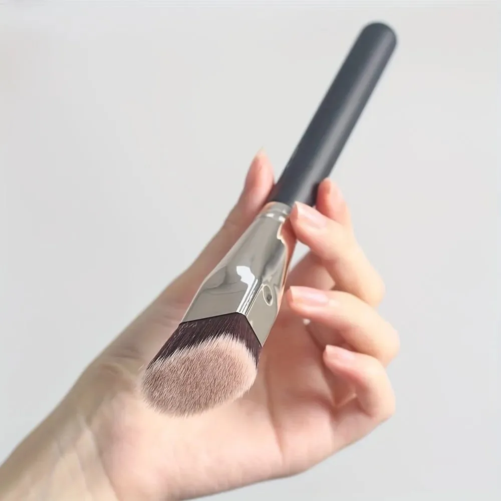 2 PCS Makeup Brushes Rectangular Foundation Brush & Concealer Brush for Contouring Blending Powder/ Foundation Application