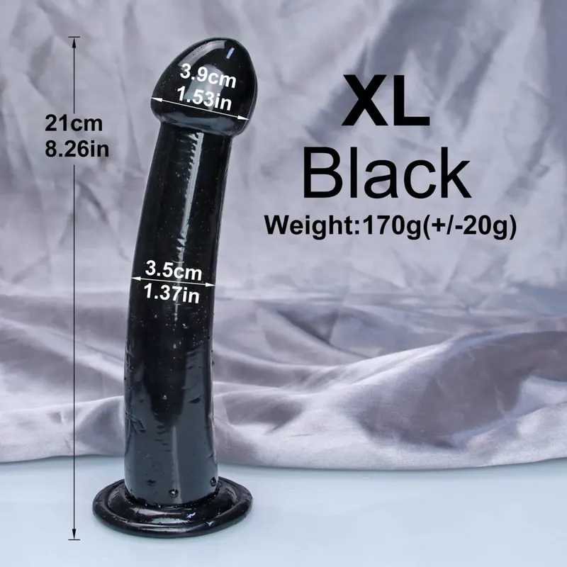 Dengan Harga Murah TPE Transparan Anal Plug Jelly Dildo 4 Ukuran Cangkir Hisap Ayam Vagina Masturbasi Lembut Penis Kecil Wanita Pria Mainan Seks