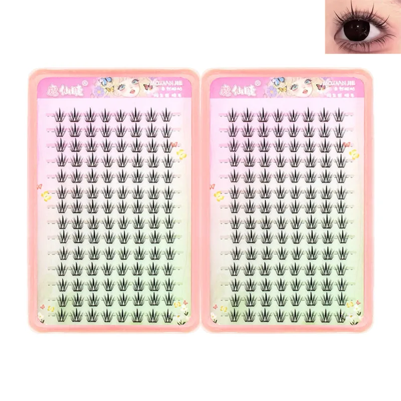 Ultra Thin Fairy False Eyelash Curling 10-13mm Korean Style Glue-free Lashes Extension For Kpop Idols Eye Makeup Large Capacity — image 9