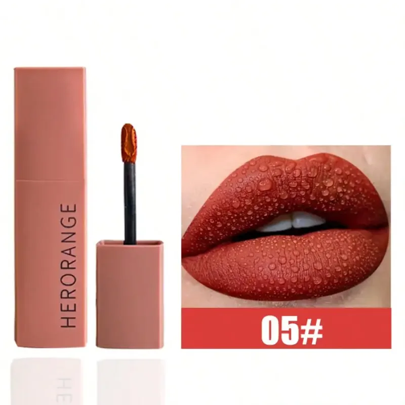 Herorange Velvet Matte Lip Mud - Long-Lasting Non-Fading Student-Friendly Matte Finish Lipstick