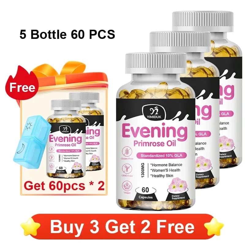 Aceite de onagra 1300 mg con rico GLA y nutrientes esenciales Equilibra las hormonas apoya la comodidad de las mujeres y mejora la salud de la piel — image 10