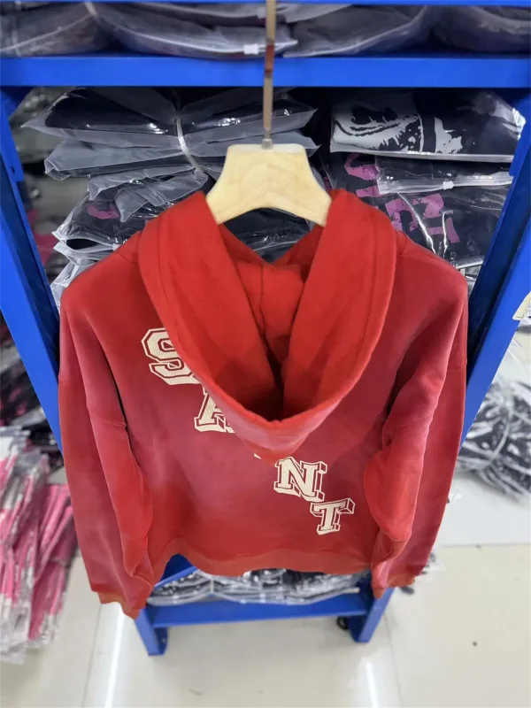 26SS SAINT OF MICHAEL Mxxxxxx BABY MICHAEL HOODIE Printed Distressed Long Sleeve Hooded Sweatshirt Cotton Hoodies For Men — image 11