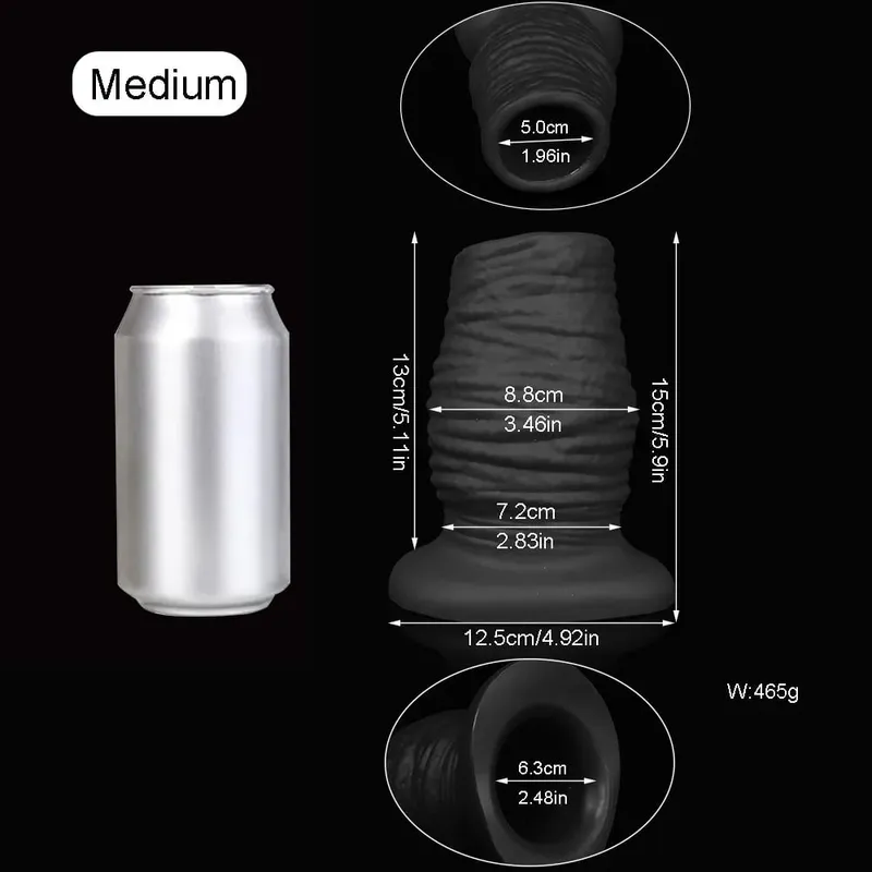 78-98mm Huge Anal Plug Hollow Butt Plug Speculum Silicone Sex Toys for Women Men Gay Fisting Prostate Massage Enema Flushing
