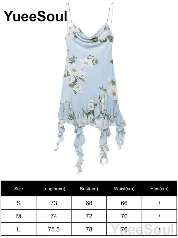 Blue Printed Mini Dress 2026 Summer New Elegant Party Birthday Evening Dresses Y2K Sweet Cute High Street Casual Women Dress — image 35