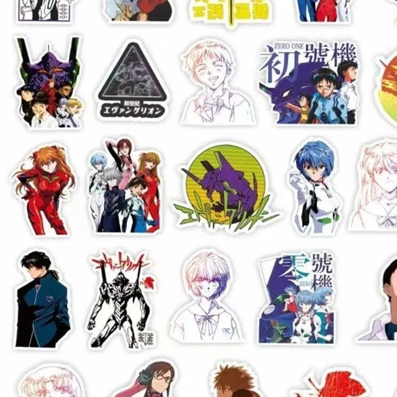 75pcs Evangelion EVA Rei Asuka สติกเกอร์อะนิเมะ Cool การ์ตูนสติ๊กเกอร์ DIY ขวดน้ำ PVC กันน้ำสติกเกอร์สเก็ตบอร์ดของเล่นของขวัญ — image 6