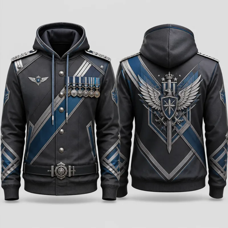Mens Red Ceremonial Guard Uniform 3D Print Zip Hoodie Polyester Long Sleeve Cosplay Streetwear Jacket Costume Top Unisex — image 3
