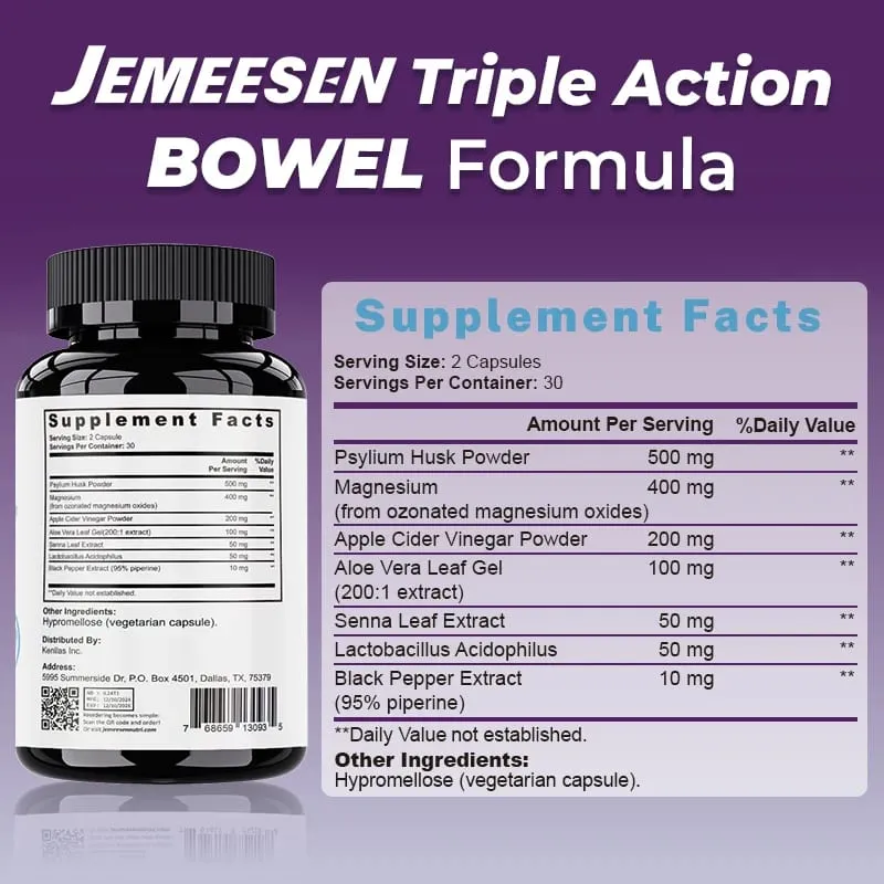 Intestinal Supplements with Psylium Husk Powder Apple Cider Vinegar Promotes Intestinal Health Metabolism Digestive Health — image 3