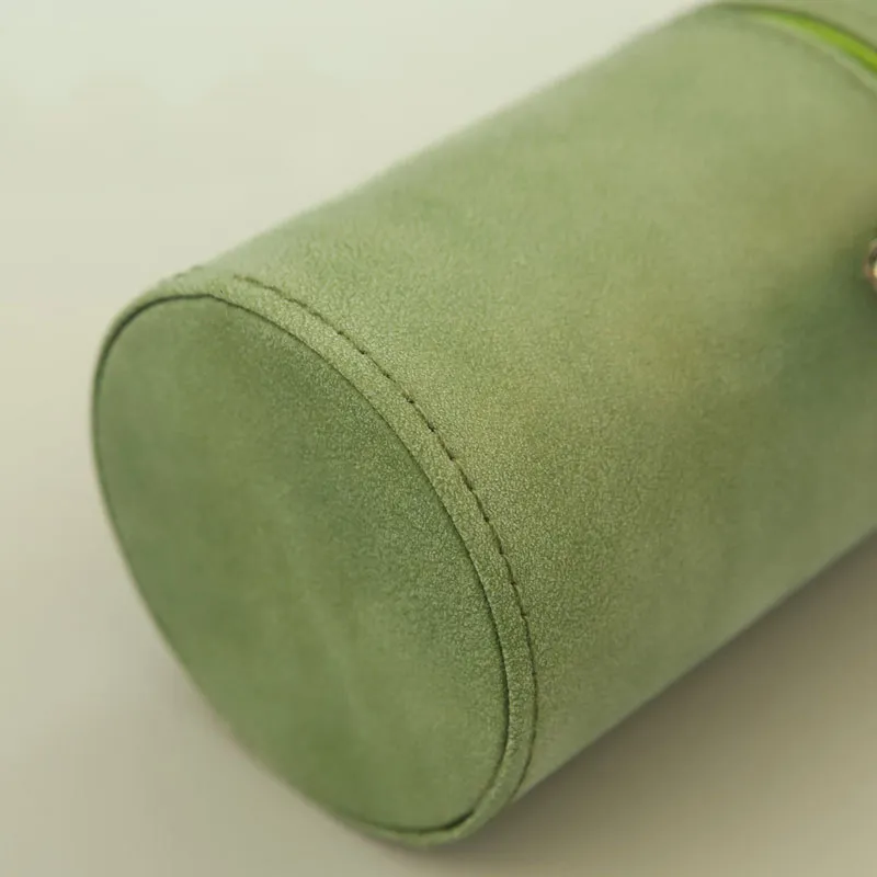 Balde de escova de maquiagem de couro do plutônio portátil viagem saco cosmético multi-função à prova de poeira à prova ddustágua cilindro de escova de maquiagem — image 4