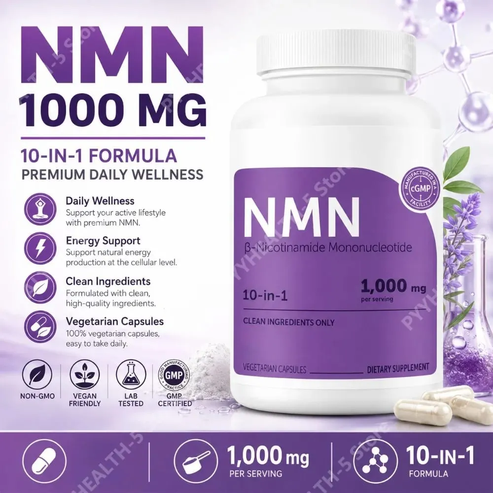 NMN Complex 1000mg Per Serving 10-in-1 NAD+ Precursor with Resveratrol CoQ10 120 Vegetarian Capsules Daily Support — image 2