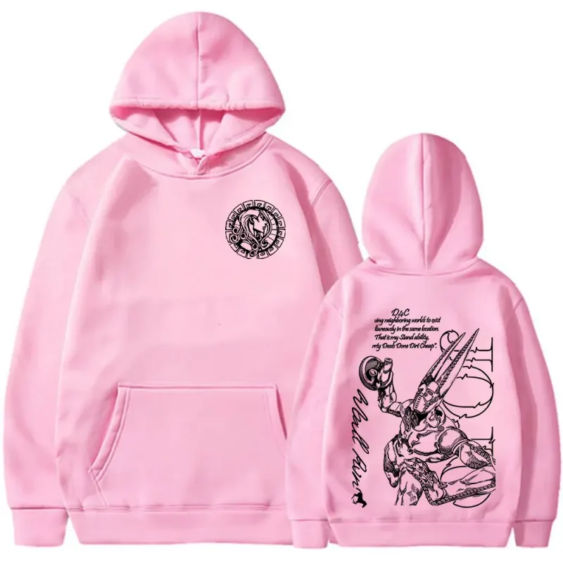 Anime Jojo Bizarre Adventure STEEL BALL RUN D4C Funny Valentine Hoodies Men Women Clothing Fashion Pullover Oversized Sweatshirt