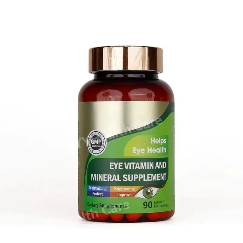 Lutein Eye Vitamins Capsules with Zeaxanthin Zinc Daily Eye Nutrition Supplement Eye Health Support for Adults 90 Count Bottle