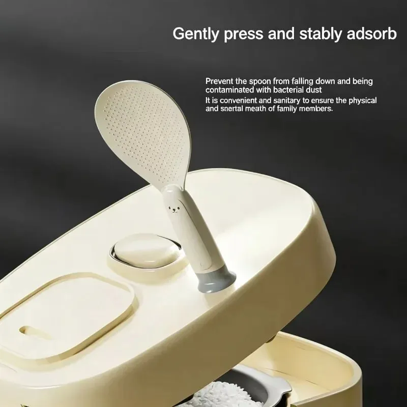 1 Piece Suction Cup Standing Rice Spoon Non‑Stick Heat‑Resistant Self‑Stand Rice Paddle for Rice Cooker Serving Cooking — image 5