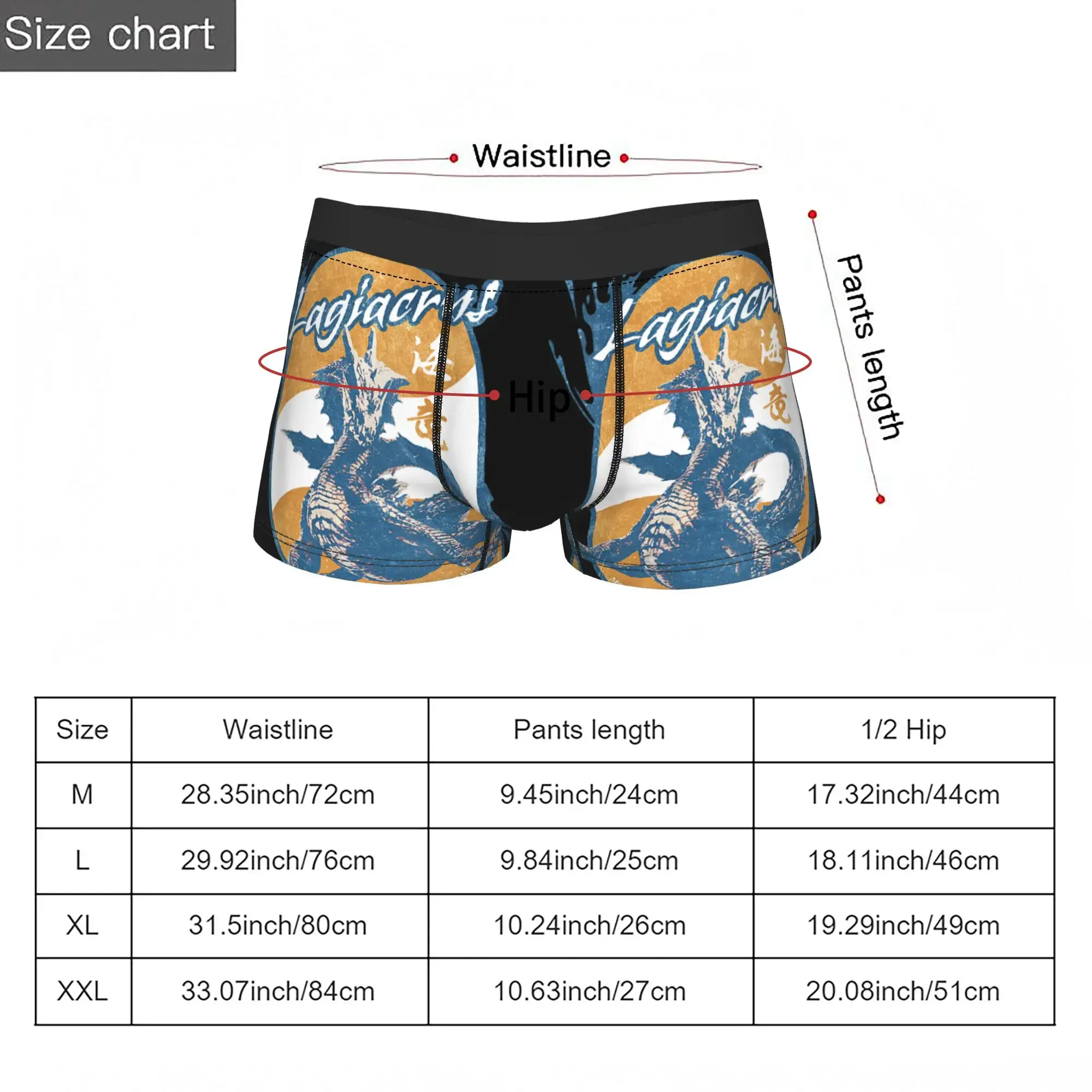 Wilds Lagiacrus BP Monster Hunter Underpants Breathbale Panties Men's Underwear Ventilate Shorts Boxer Briefs — image 4