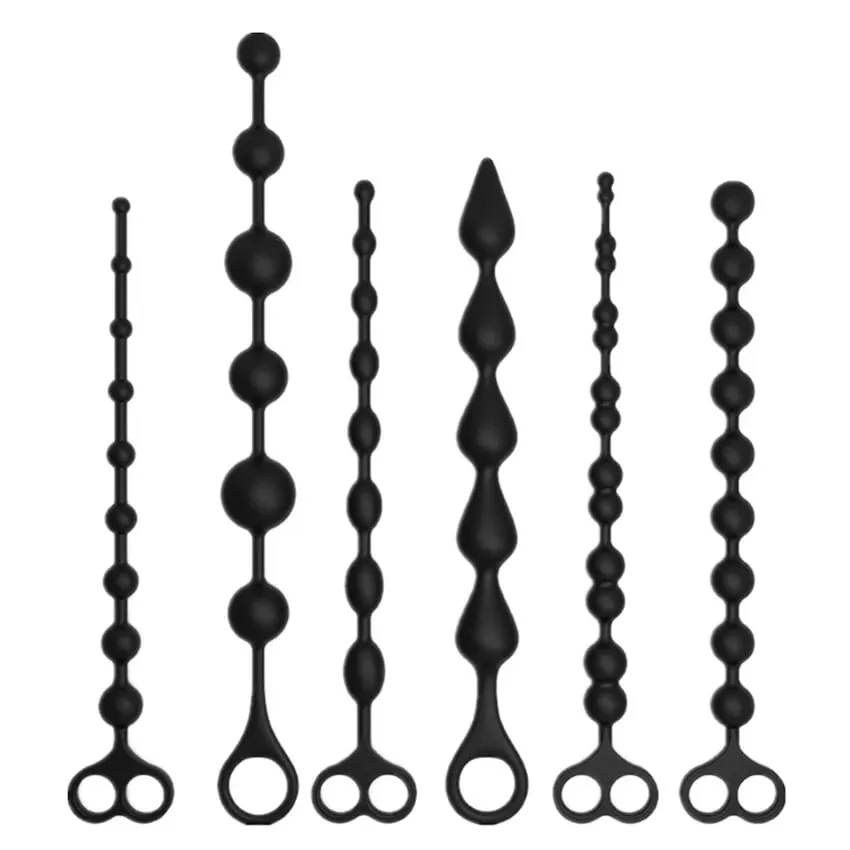 Large Anal Plug for Men & Women Multi-Size Silicone Anal Beads Trainer Kinky Adult Sex Toys for Beginners — image 1