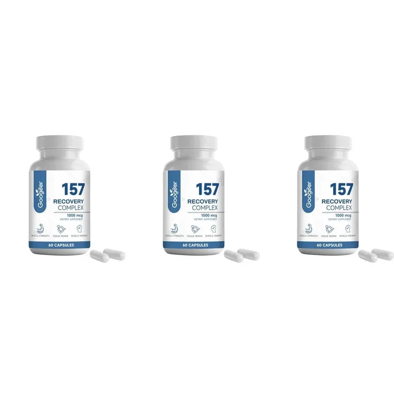 Googeer 157 Recovery Complex Capsules for Muscle Strength and Tissue Repair L-Lysine Amino Acid Blend Daily 60 Capsules