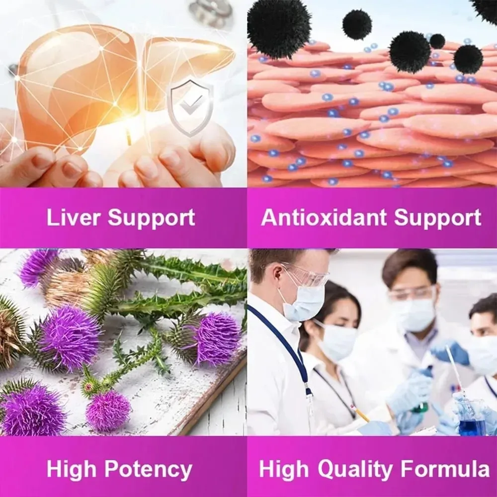 Milk Thistle Capsules Liver Health Support Gut & Immune Health Skin Beauty Liver Function — image 3
