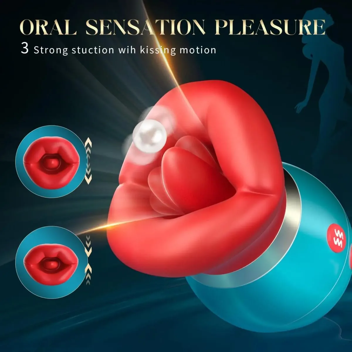 Powerful sucking vibrator female tongue licking sex toys sucker female oral nipple stimulator adult electric sex toys. — image 6