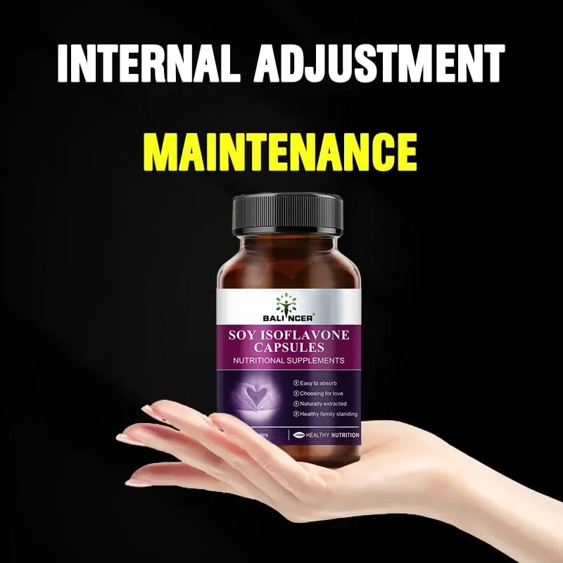 Soy Isoflavone Capsules Women's Health Hormone Balance Menopause Relief Mood Support Non-GMO Female Nutritional Supplement — image 5