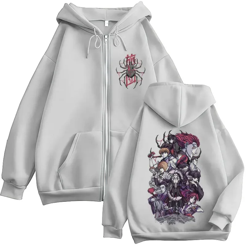 Anime Hunter X Hunter Spider Phantom Troupe Zipper Hoodies Men's Zip Up Hooded Sweatshirts Long Sleeves Pullovers Jacket Coats — image 7