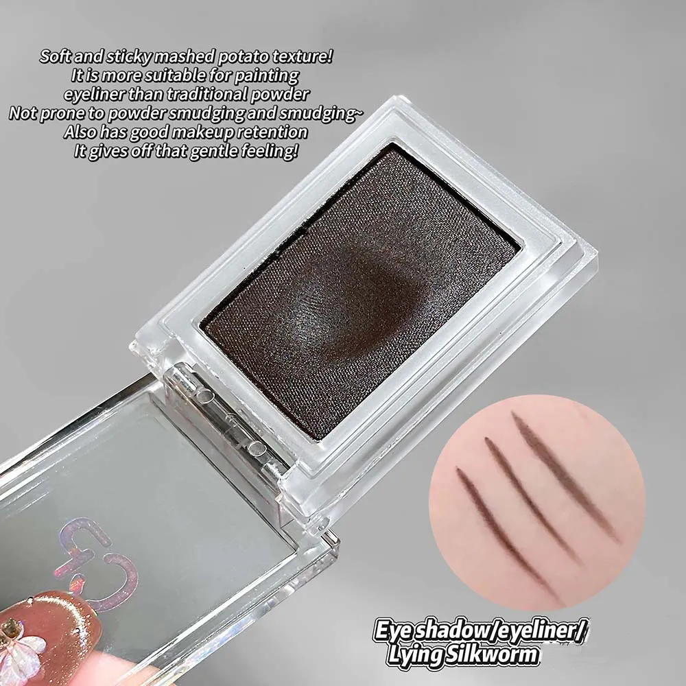1Pc Dark Brown Eyeliner Cream Waterproof Beauty Cosmetics Long Lasting Gel Eyeshadow 2 in 1 Makeup Tool Matte Eye Liner