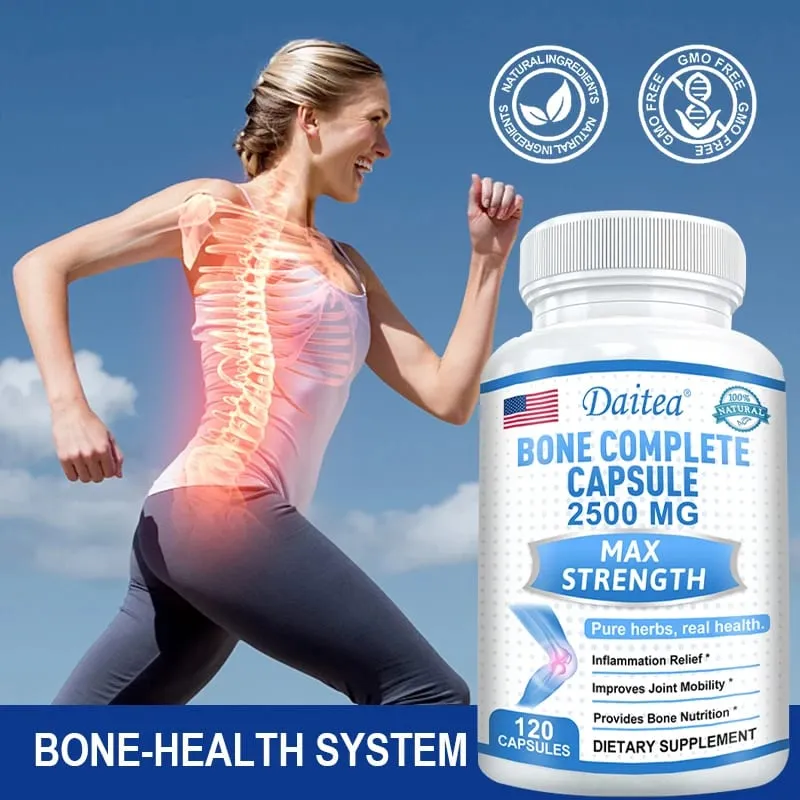 Collagen Bone Capsules Calcium Magnesium & Vitamins Supports Bone Density Calcium Absorption Cartilage & Joint Health