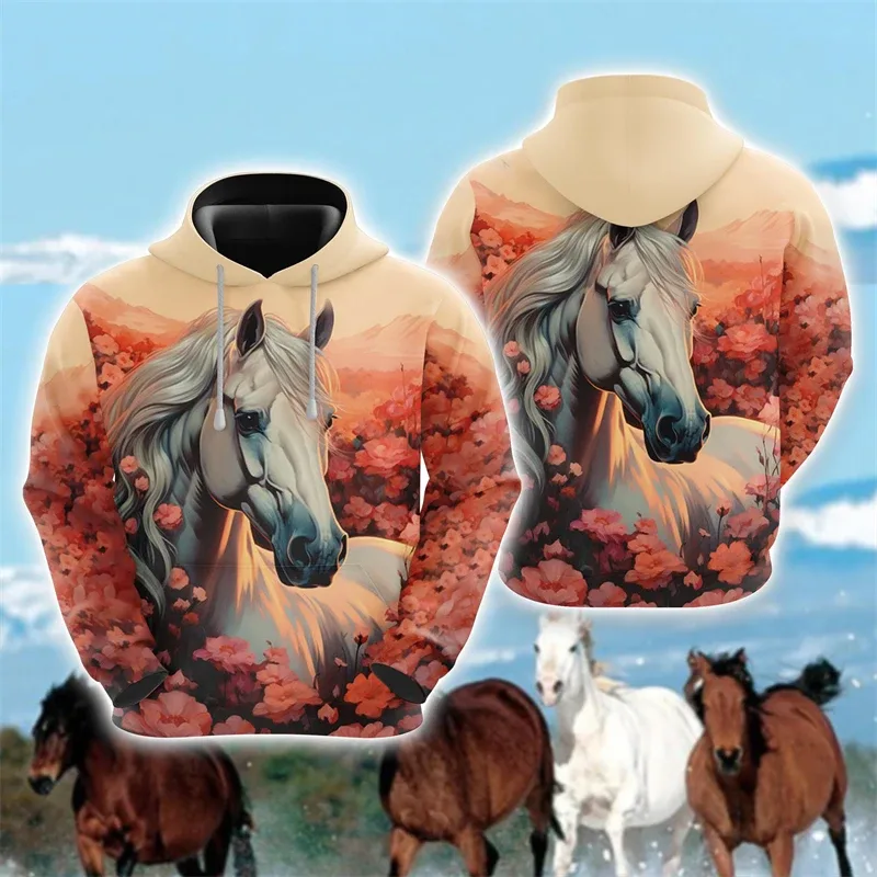 Animal Horse 3D Print Hoodies Autumn Men Women Casual Fashion Oversized Sweatshirts Hoodie Male Pullovers Tracksuit Man Clothing — image 25