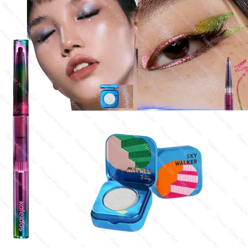 칼레이도 카멜레온 페이스 아이 메이크업 세트 젤 아이라이너 펜슬 카멜레온 아이섀도 하이라이터 크롬 글리터 다이아몬드 파우더 — image 10