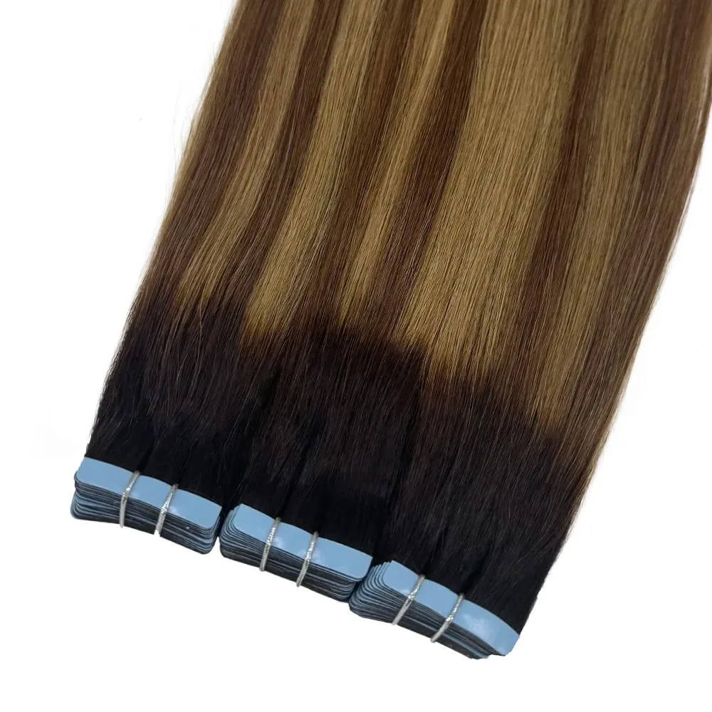 100% Real Human Natural Hair Tape in Human Hair Extensions Vietnamese Hair Straight Strong Adhesive Skin Weft For Women — image 2
